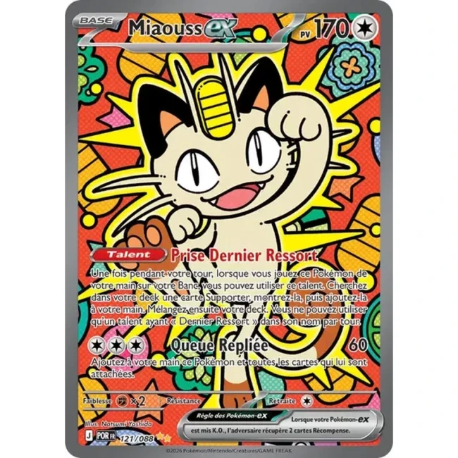 Carte Pokémon Miaouss ex 121/088 - ME03 Equilibre Parfait