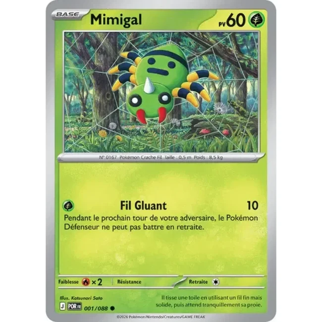 Carte Pokémon Mimigal 001/088 - ME03 Equilibre Parfait