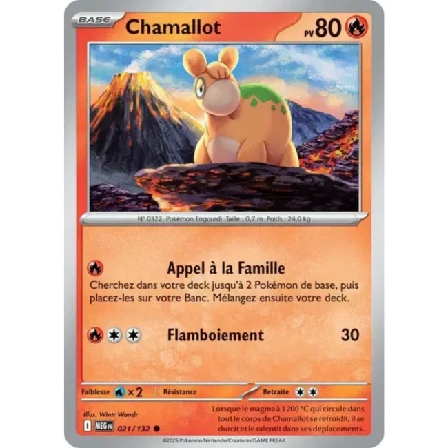 Carte Pokémon Chamallot 21/132 - ME1 Méga évolution