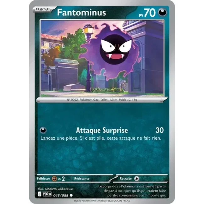 Carte Pokémon Fantominus 048/088 - ME03 Equilibre Parfait
