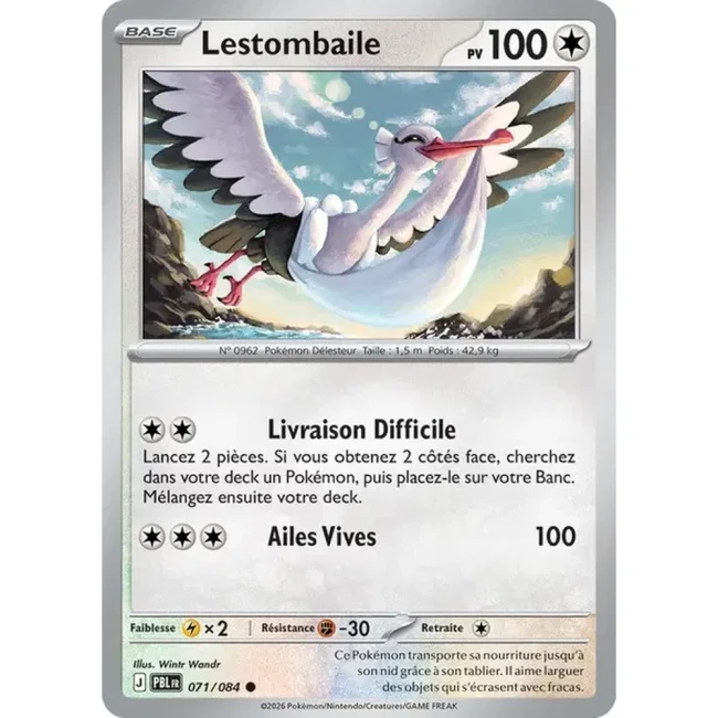 Carte Pokémon Lestombaile 71/084 - ME05 Nuit Noire