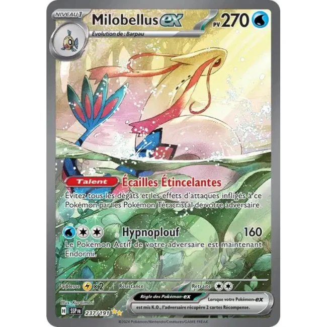 Carte Pokémon Milobellus ex 237/191 - EV8 Étincelles Déferlantes