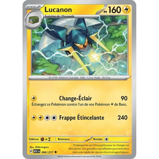 Carte Pokémon Lucanon 66/217 - ME02.5 Héros Transcendants