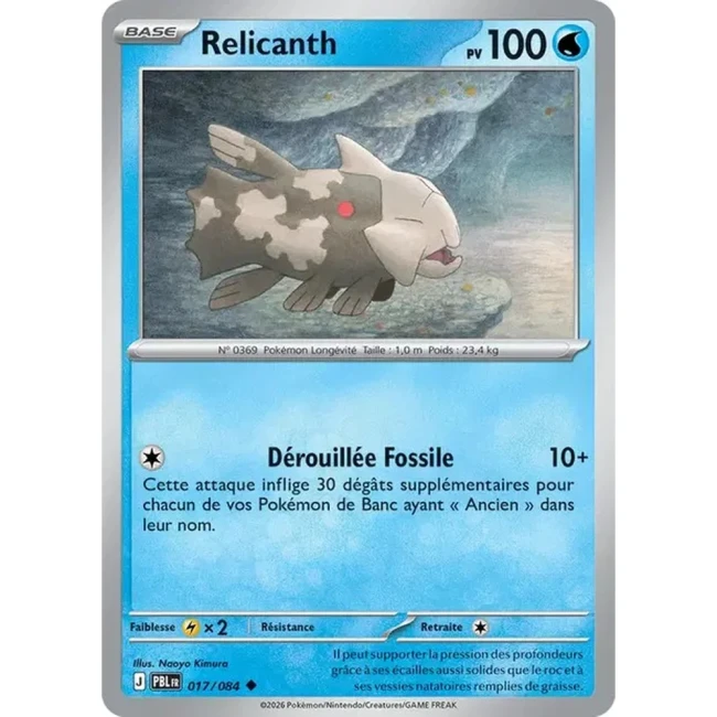 Carte Pokémon Relicanth 17/084 - ME05 Nuit Noire