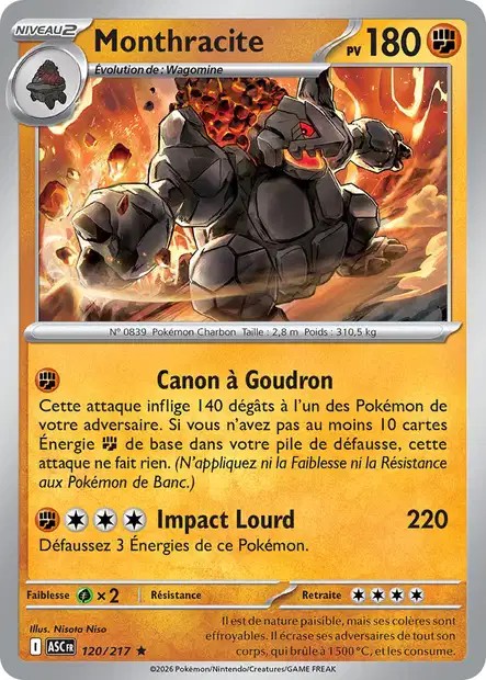 Carte Pokémon Monthracite 120/217 - ME02.5 Héros Transcendants