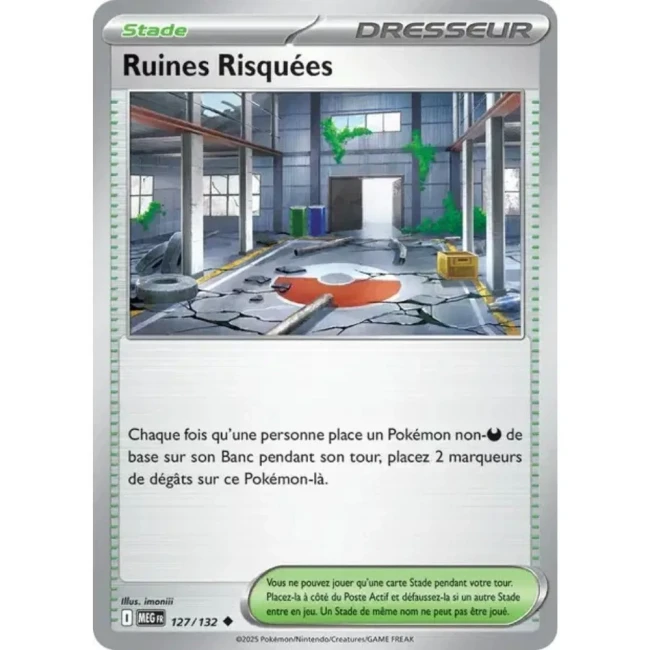 Carte Pokémon Ruines Risquées 127/132 - ME1 Méga évolution