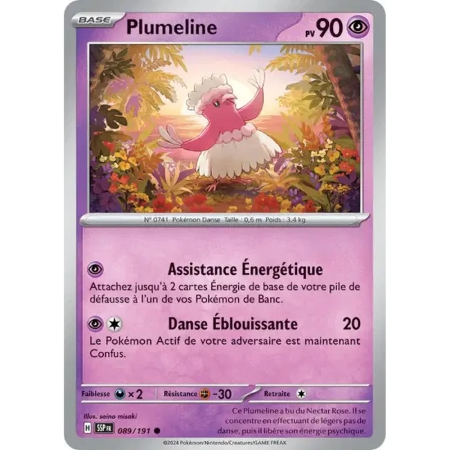 Carte Pokémon Plumeline 89/191 - EV8 Étincelles Déferlantes