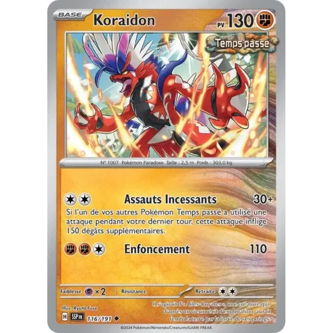 Carte Pokémon Koraidon 116/191 - EV8 Étincelles Déferlantes