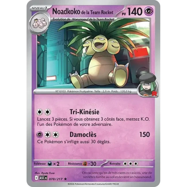 Carte Pokémon Noadkoko de la Team Rocket 78/217 - ME02.5 Héros Transcendants