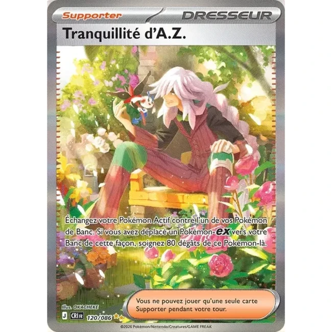 Carte Pokémon Tranquilité d'A.Z. 120/086 - ME04 Chaos Ascendant
