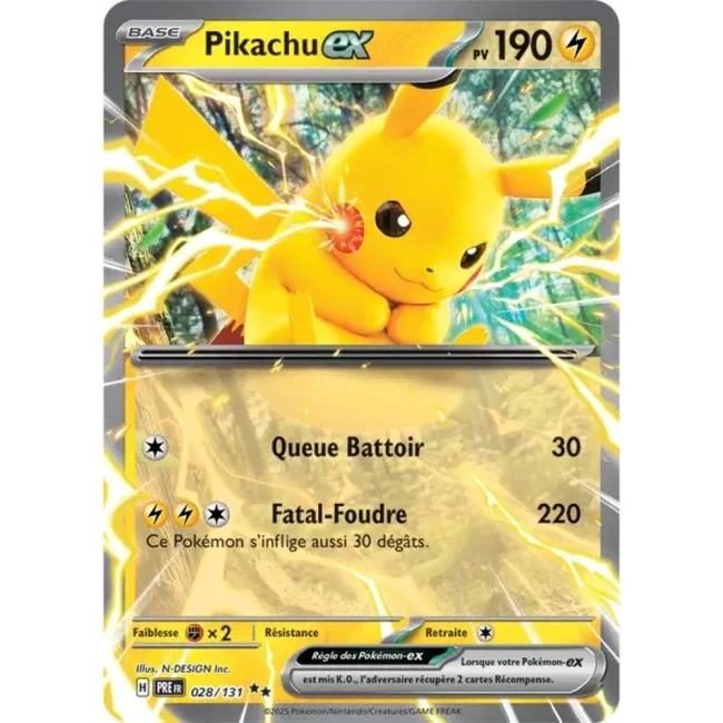 Carte Pokémon Pikachu ex 28/131 - EV8.5 Evolutions Prismatiques