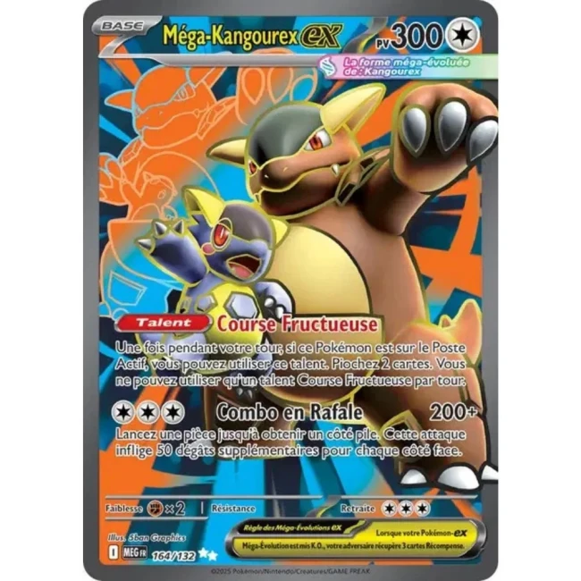 Carte Pokémon Méga-Kangourex ex 164/132 - ME1 Méga évolution