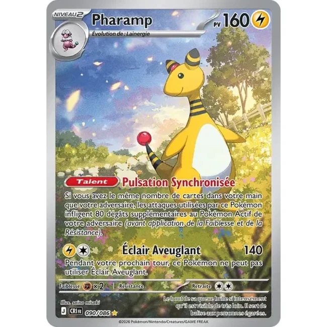 Carte Pokémon Pharamp 90/086 - ME04 Chaos Ascendant