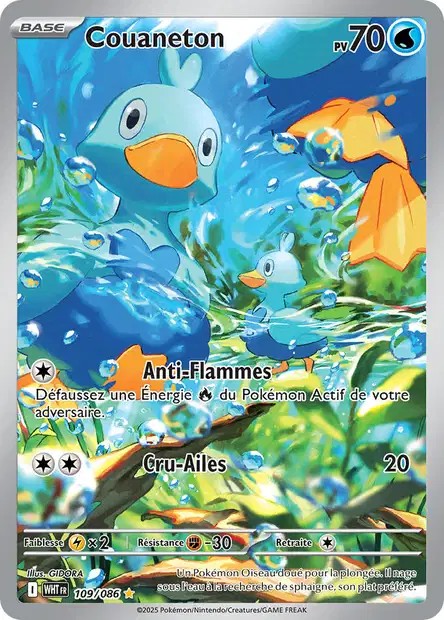 Carte Pokémon Couaneton 109/86 - EV10.5 Flamme Blanche