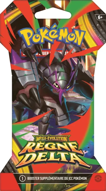 Booster sous blister Pokémon ME06 Règne Delta FR, illustration Méga-Sarmuraï