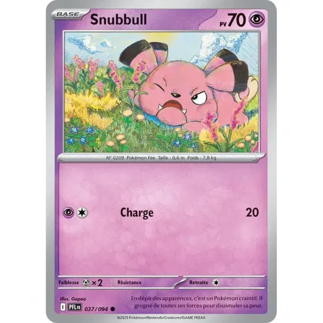Carte Pokémon Snubbull 37/94 - ME02 Flammes Fantasmagoriques