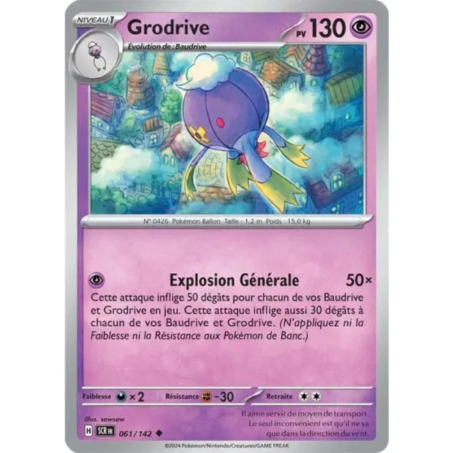Carte Pokémon Grodrive 61/142 - EV7 - Couronne Stellaire