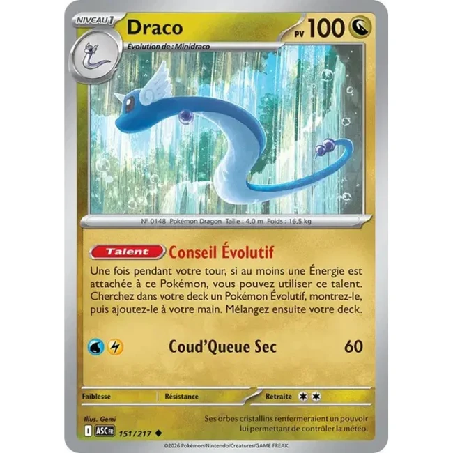 Carte Pokémon Draco 151/217 - ME02.5 Héros Transcendants