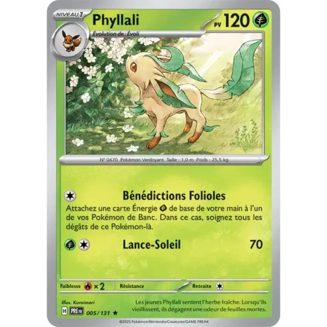 Carte Pokémon Phyllali 5/131 - EV8.5 Evolutions Prismatiques