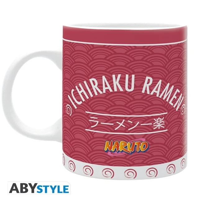 Mug Naruto Ichiraku Ramen, décor de l’enseigne Dos du mug Ichiraku Ramen Naruto, avec l’enseigne du restaurant