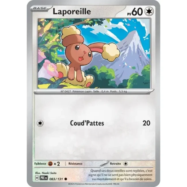 Carte Pokémon Laporeille 83/131 - EV8.5 Evolutions Prismatiques