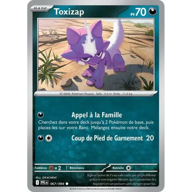 Carte Pokémon Toxizap 67/94 - ME02 Flammes Fantasmagoriques