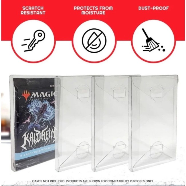 Étuis PET EVORETRO – protection complète pour boosters Pokémon et Magic Étuis EVORETRO anti-rayures, anti-humidité et anti-poussière pour booster TCG