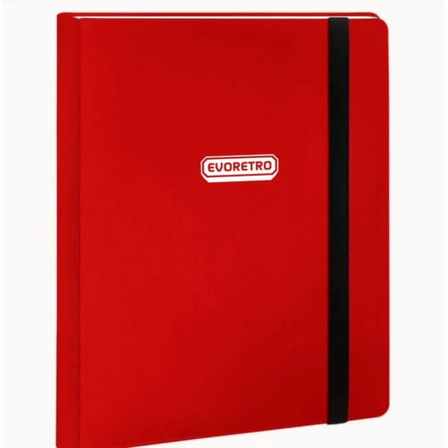 Classeur EVORETRO rouge 9 poches, photo de la référence proposée pour consulter une sélection de cartes