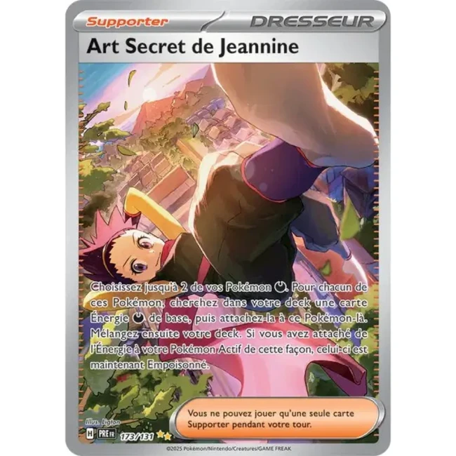 Carte Pokémon Art Secret de Jeannine 173/131 - EV8.5 Evolutions Prismatiques