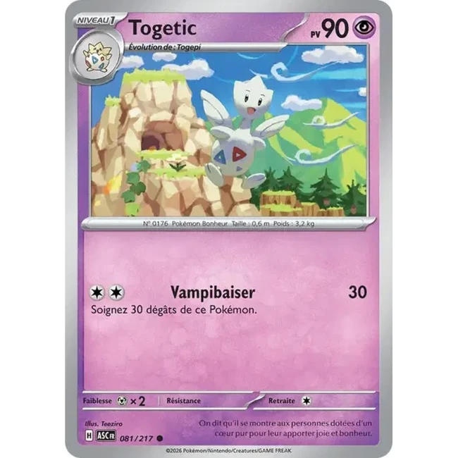 Carte Pokémon Togetic 81/217 - ME02.5 Héros Transcendants