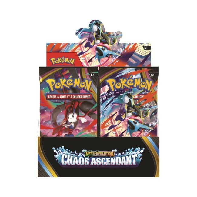 Face display Pokémon Chaos Ascendant ME04 coffret présentoir boosters