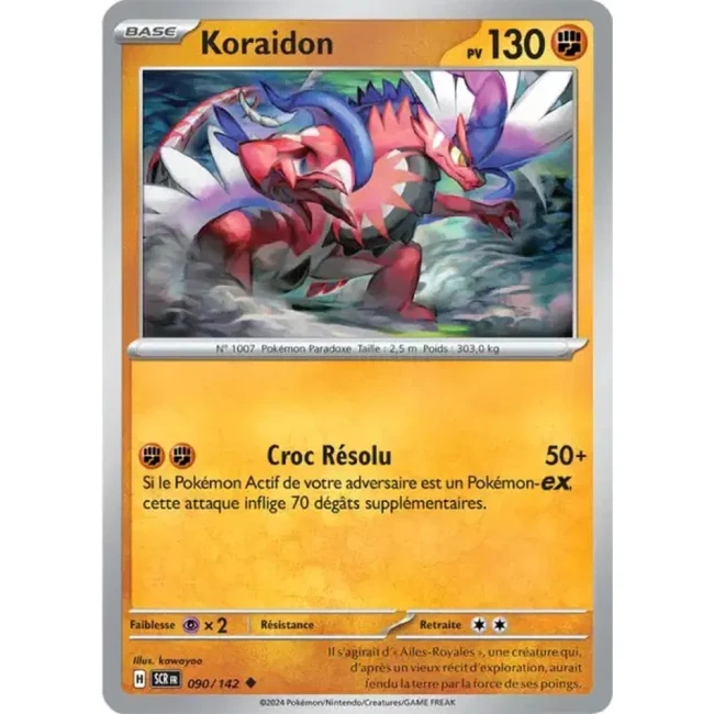 Carte Pokémon Koraidon 90/142 - EV7 - Couronne Stellaire