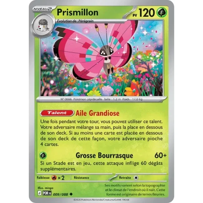 Carte Pokémon Prismillon 009/088 - ME03 Equilibre Parfait