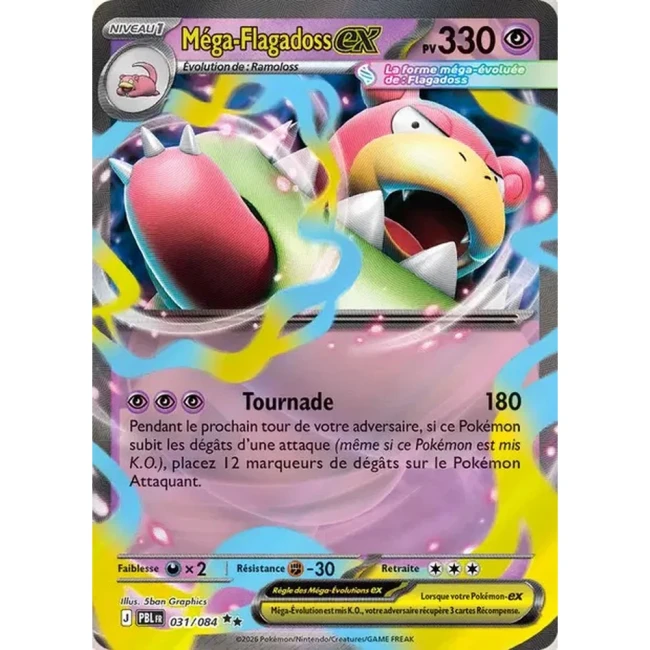 Carte Pokémon Méga-Flagadoss ex 31/084 - ME05 Nuit Noire