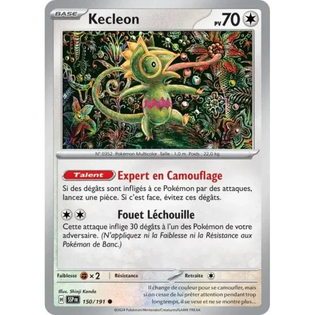 Carte Pokémon Kecleon 150/191 - EV8 Étincelles Déferlantes