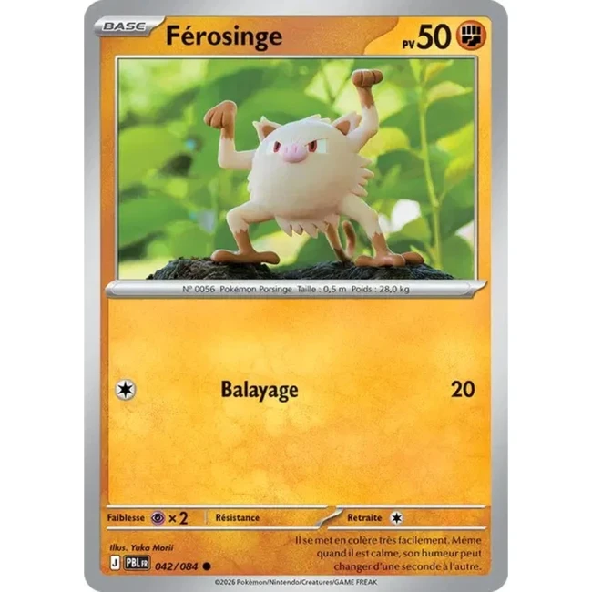 Carte Pokémon Férosinge 42/084 - ME05 Nuit Noire