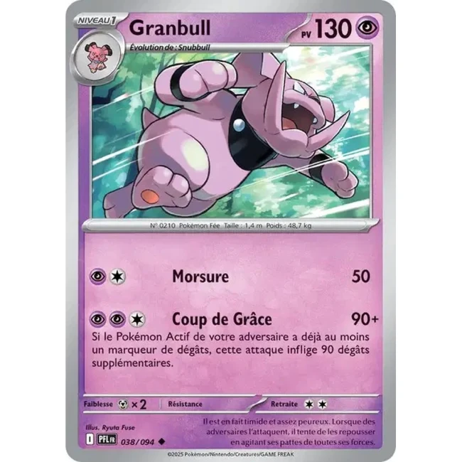 Carte Pokémon Granbull 38/94 - ME02 Flammes Fantasmagoriques