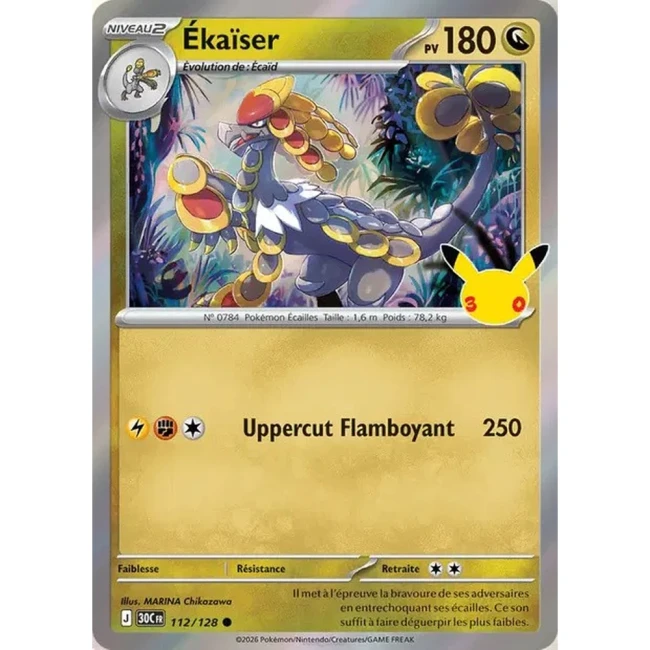 Carte Pokémon Ékaïser 112/128 – 30e Anniversaire FR