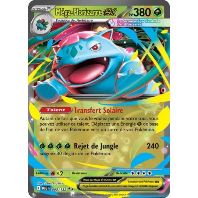 Carte Pokémon Méga-Florizarre ex 3/132 - ME1 Méga évolution