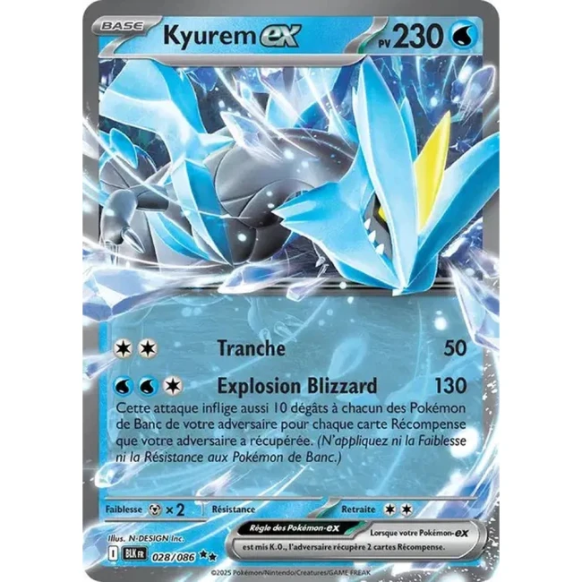Carte Pokémon Kyurem ex 28/86 - EV10.5 Foudre Noire