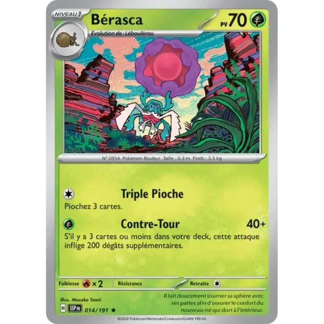 Carte Pokémon Bérasca 14/191 - EV8 Étincelles Déferlantes