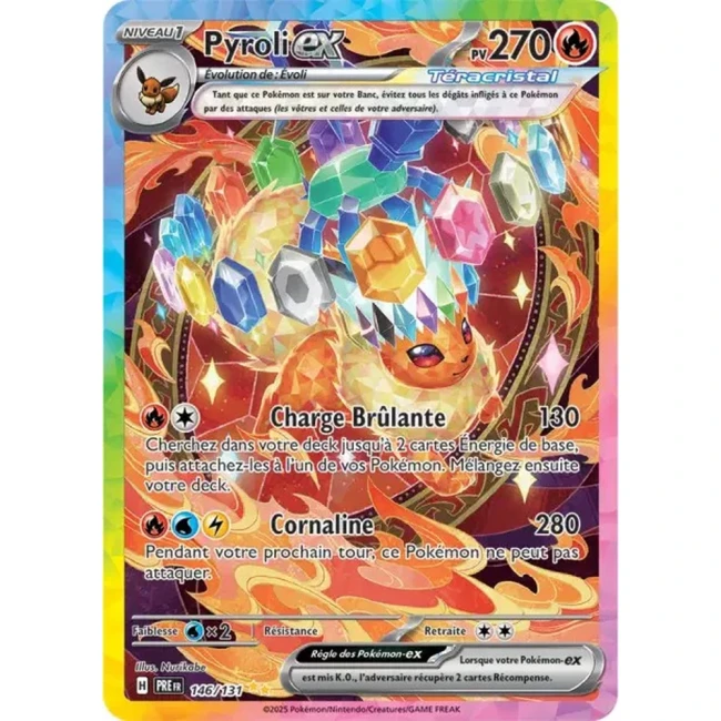 Carte Pokémon Pyroli ex 146/131 - EV8.5 Evolutions Prismatiques