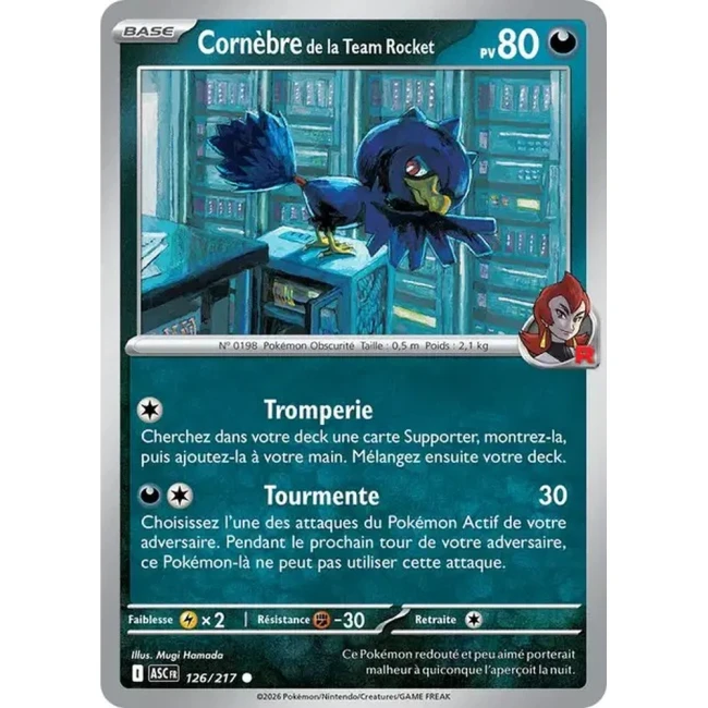 Carte Pokémon Cornèbre de la Team Rocket 126/217 - ME02.5 Héros Transcendants
