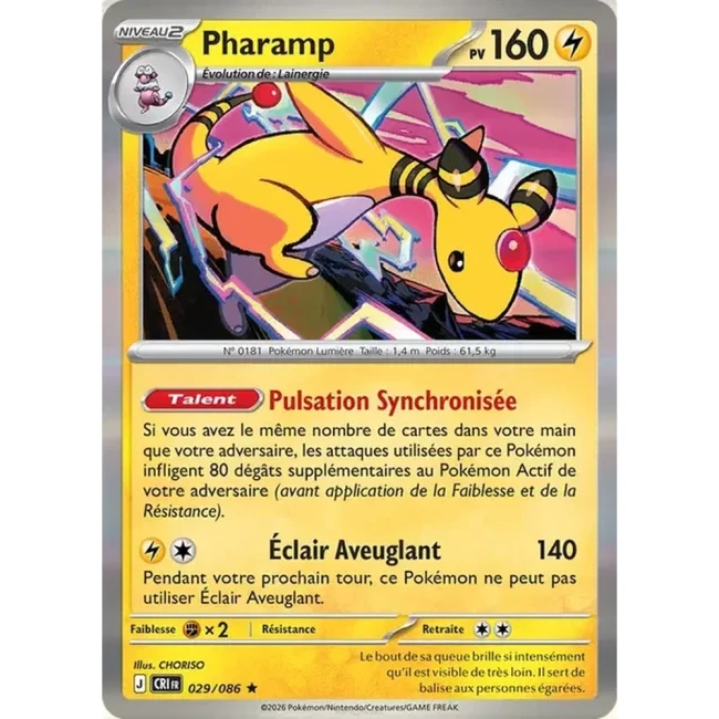 Carte Pokémon Pharamp 29/086 - ME04 Chaos Ascendant