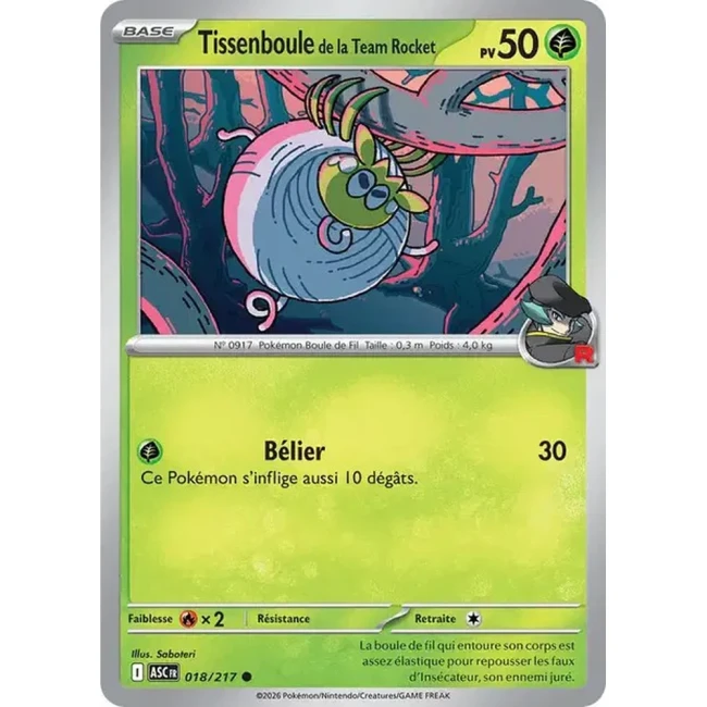 Carte Pokémon Tissenboule de la Team Rocket 18/217 - ME02.5 Héros Transcendants
