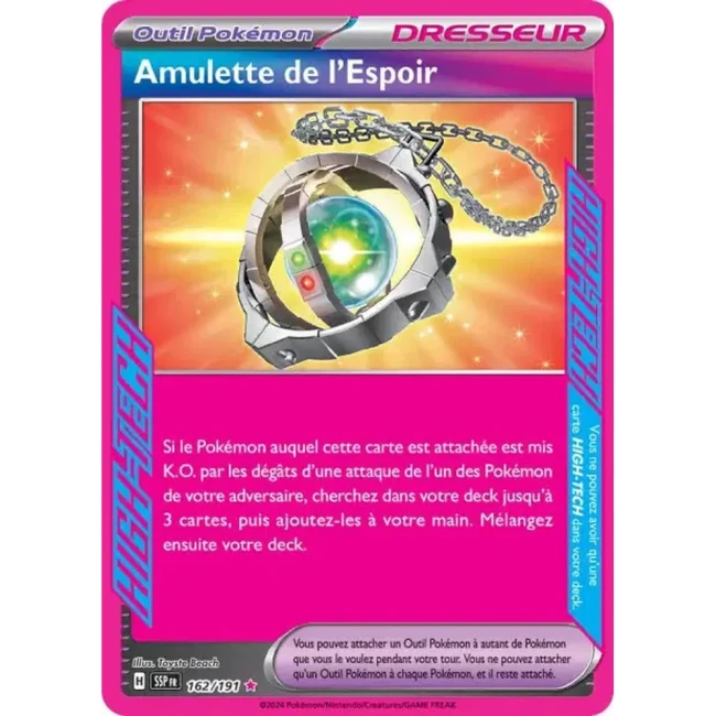 Carte Pokémon Amulette de l'Espoir 162/191 - EV8 Étincelles Déferlantes