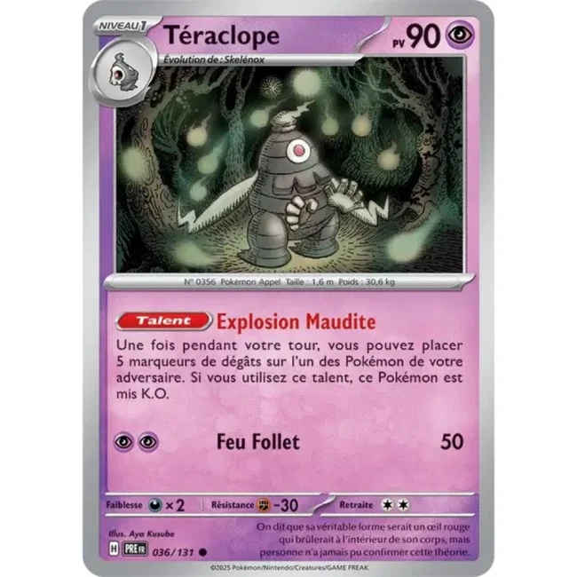 Carte Pokémon Téraclope 36/131 - EV8.5 Evolutions Prismatiques