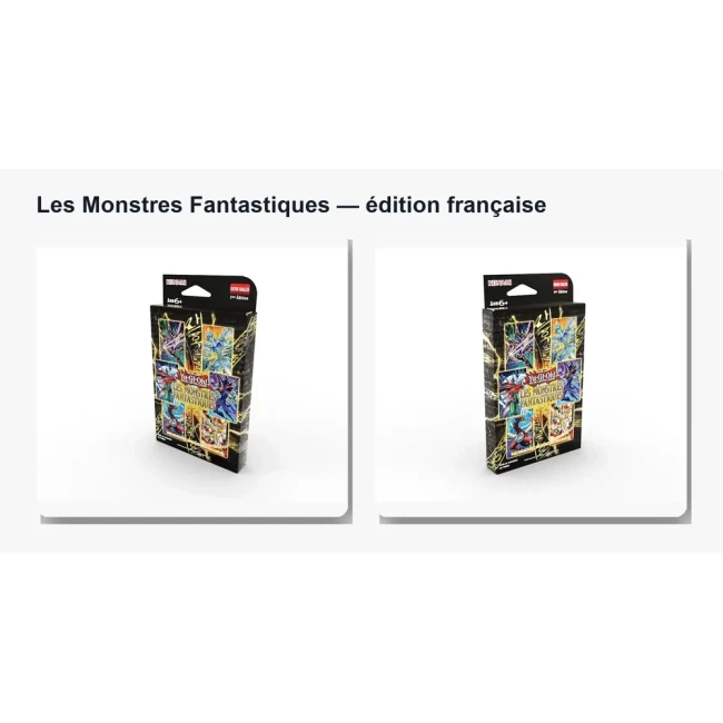 Packaging français Yu-Gi-Oh! Les Monstres Fantastiques sous deux angles