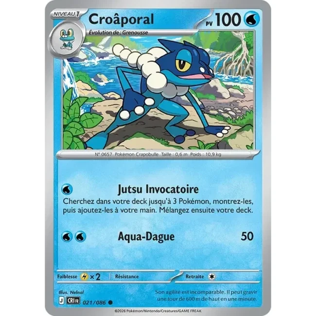 Carte Pokémon Croâporal 21/086 - ME04 Chaos Ascendant