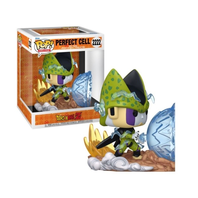 Figurine Funko Pop Perfect Cell hors boîte avec effets d’énergie et base décorative